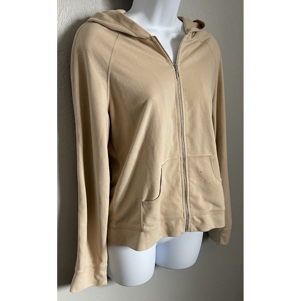 Kathy Ireland Beige Tan Jacket Lightweight Womens Small Long Sleeve Full Zip - Picture 2 of 10